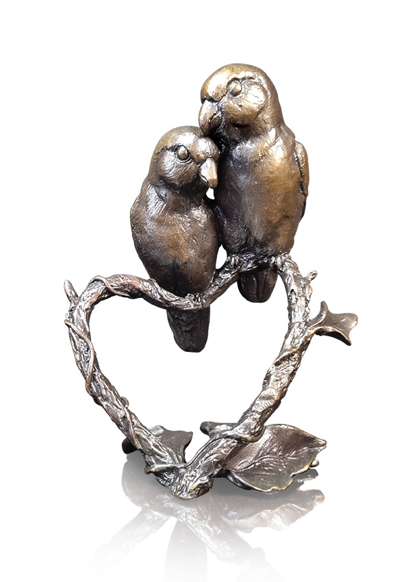 Lovebirds Cuddling On Branch (1179)