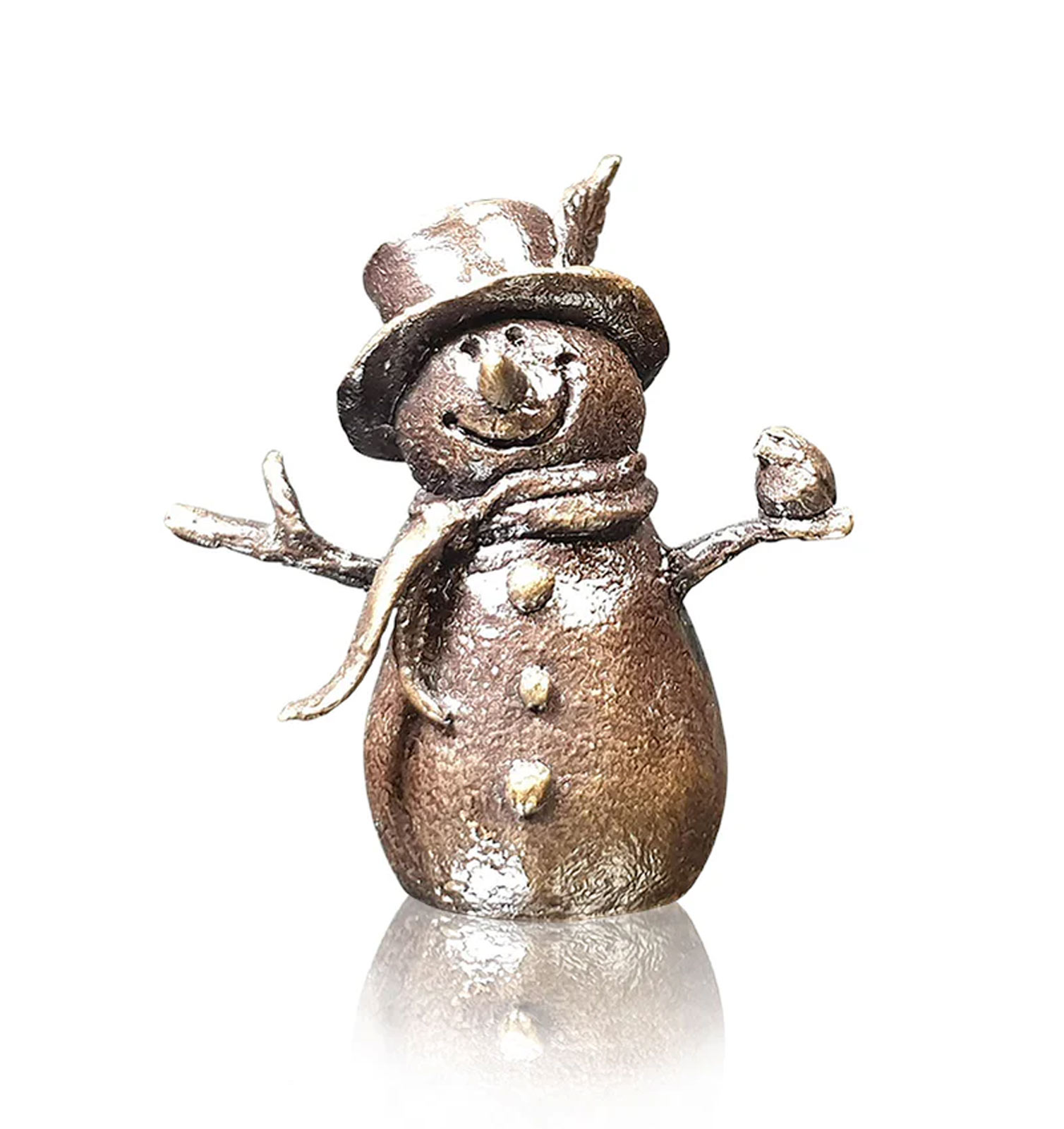 Miniature Bronze Snowman (2090)