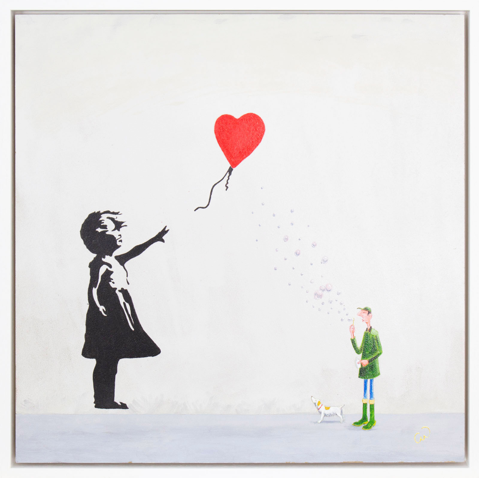 The Red Balloon & Bubbles (Original)