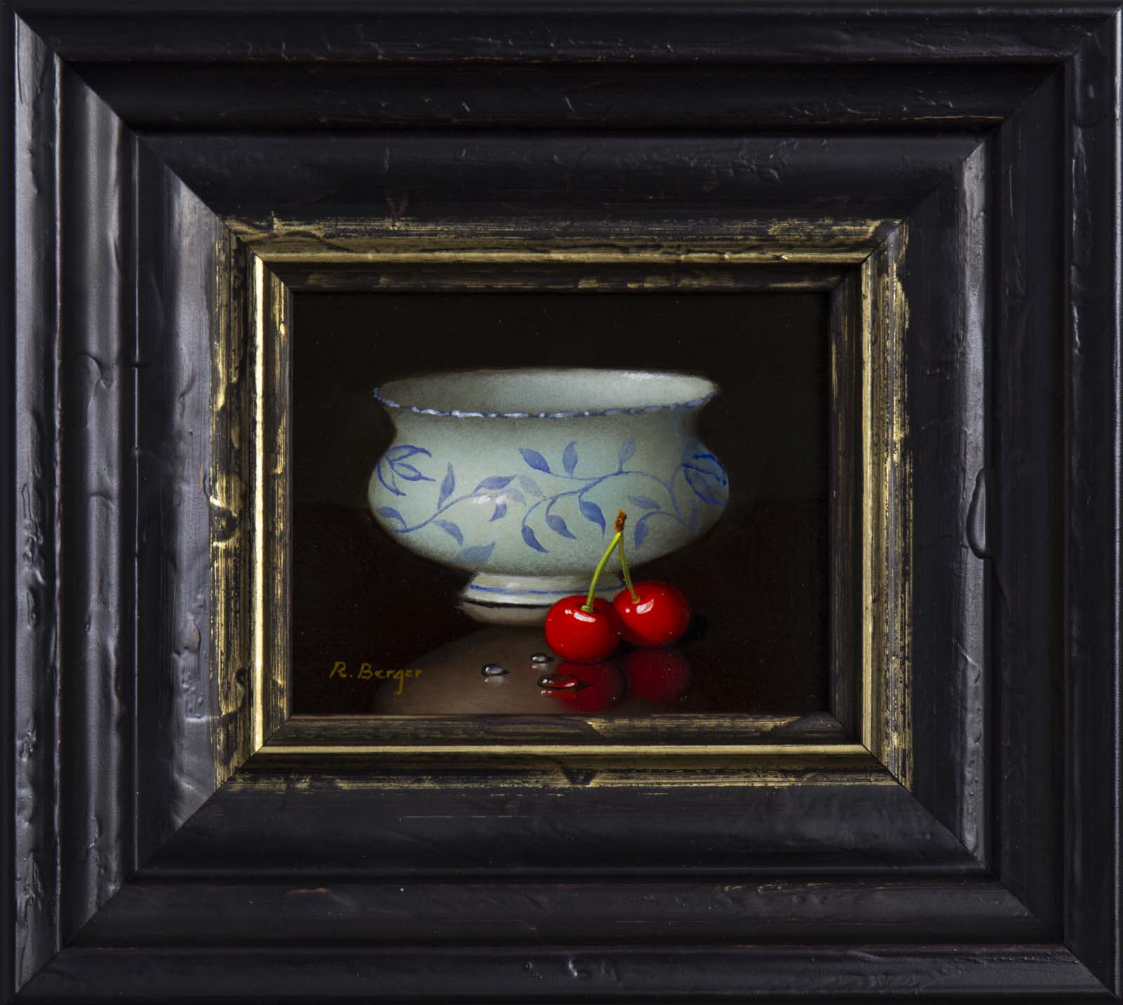 Cherry Pair & Porcelain Bowl