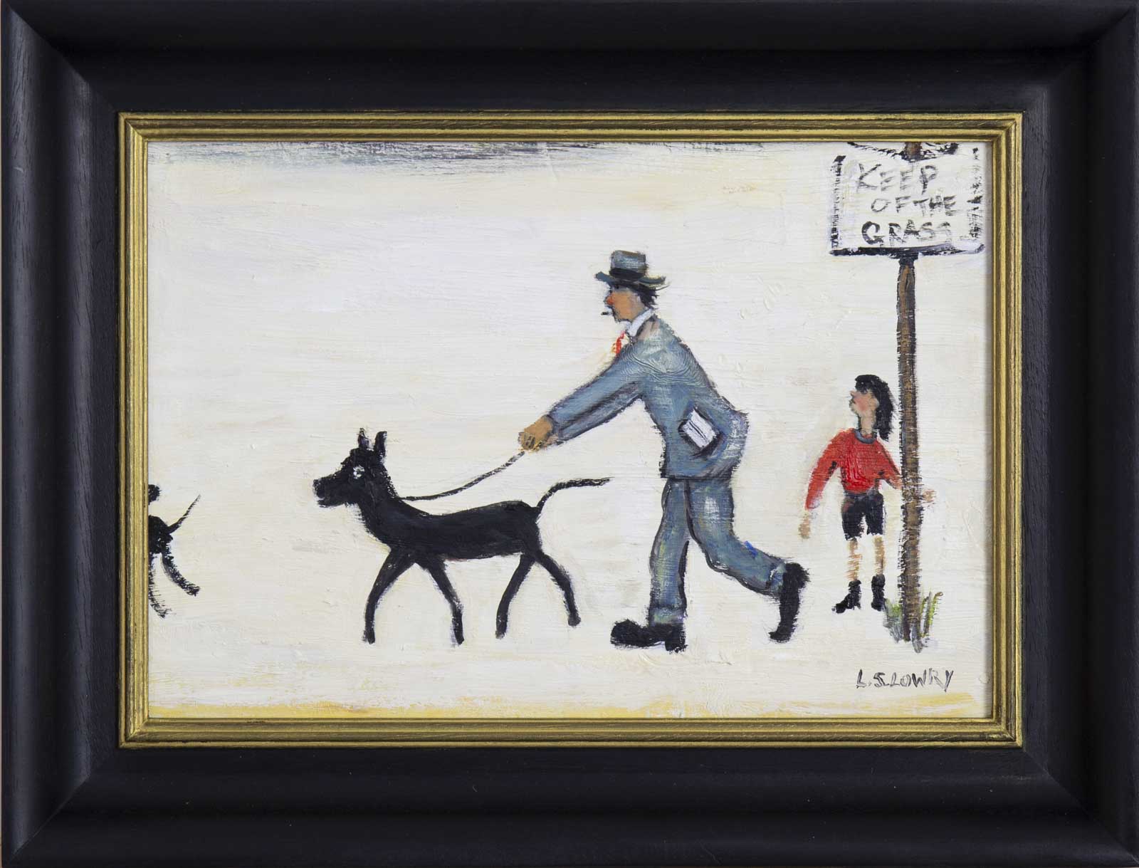 Man And Dogs after L.S. Lowry