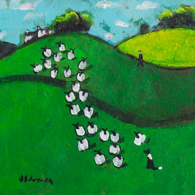 David Alderman Sheep Paintings