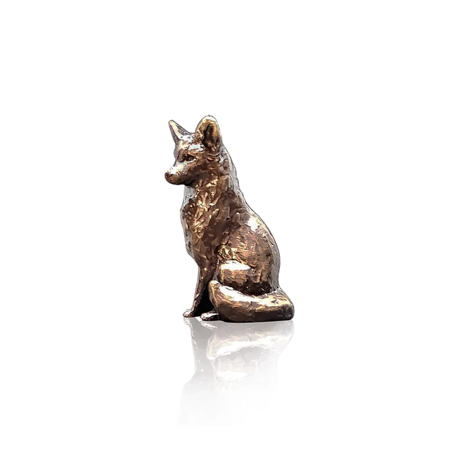 Miniature Bronze Fox Sitting (2081)