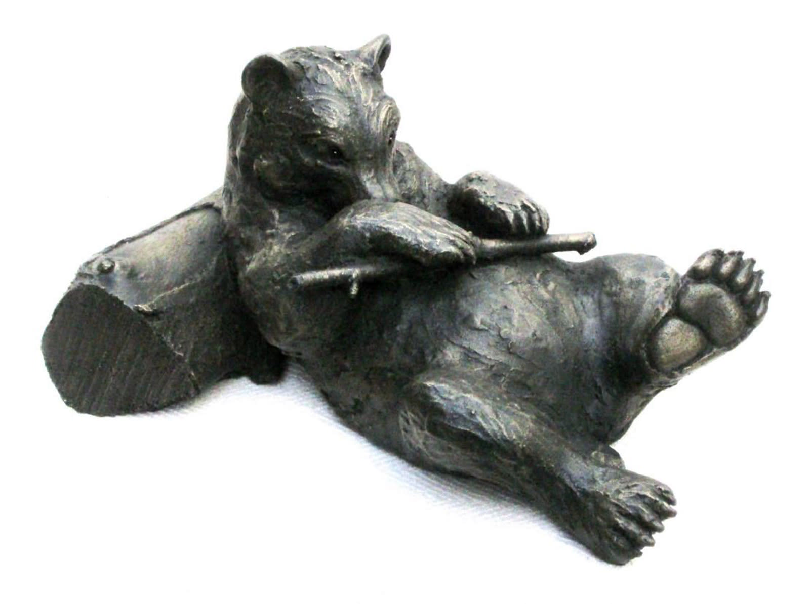 James, Bear Cub Lying On Log