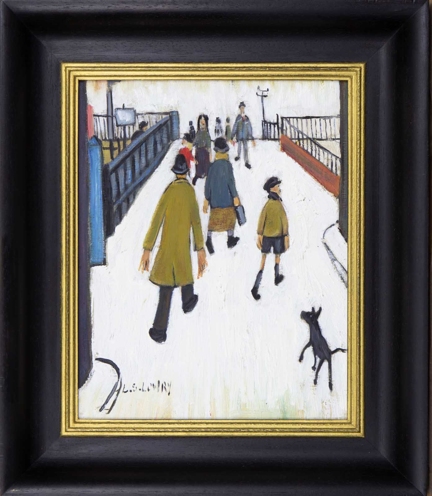Crossing Over the Footbridge after L.S.Lowry