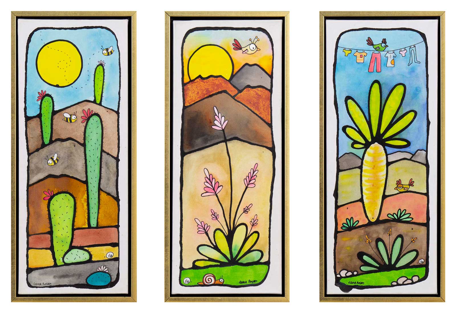 Sunshine & Happiness Triptych